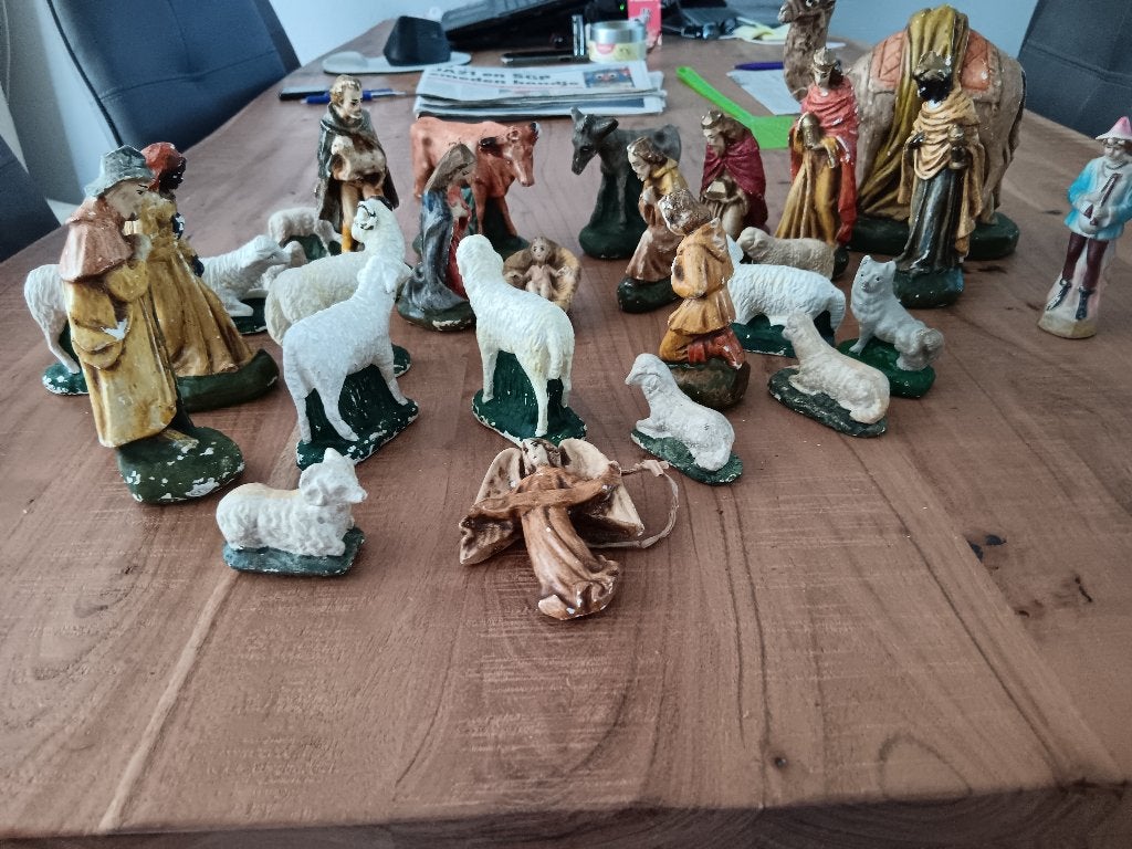Oude kerstgroep, Ophalen of Verzenden, Gebruikt