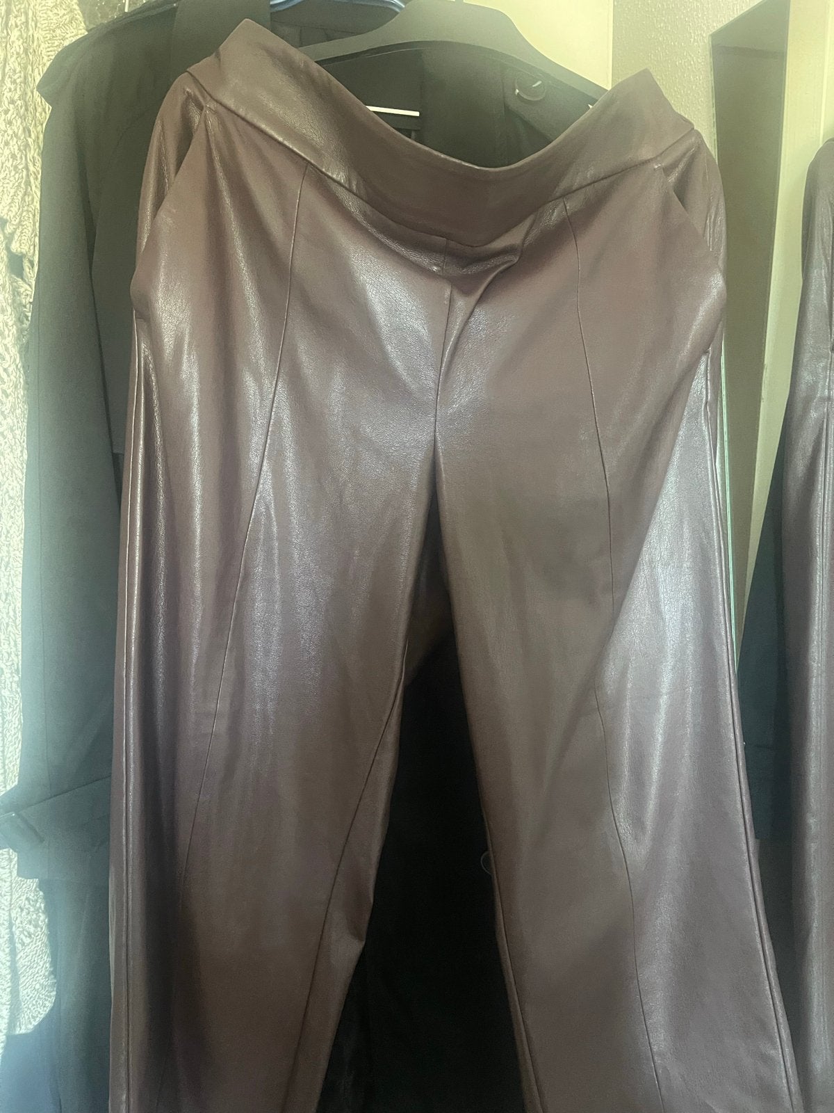 Chico's Leren Broek - Maat 46, Maat 46/48 (XL) of groter, Ophalen of Verzenden, Zo goed als nieuw, Lang