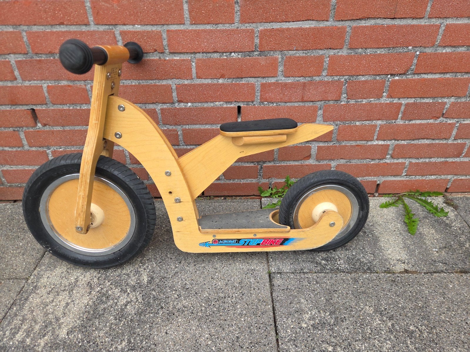 Acrobat Houten StepBike: Step en Fiets in 1, Fietsen en Brommers, Ophalen, Gebruikt