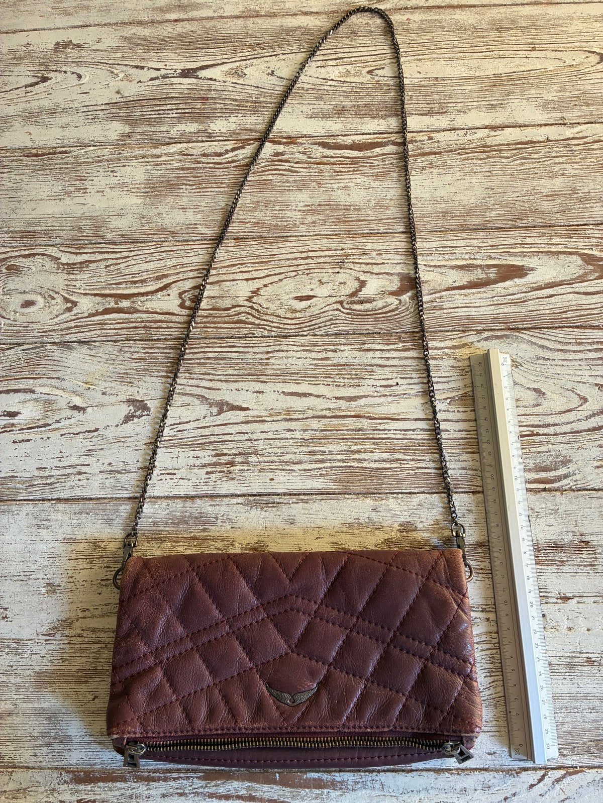 Zadig & Voltaire Crossbody Tas - Bordeauxrood, Ophalen of Verzenden, Gebruikt, Overige kleuren, Schoudertasje