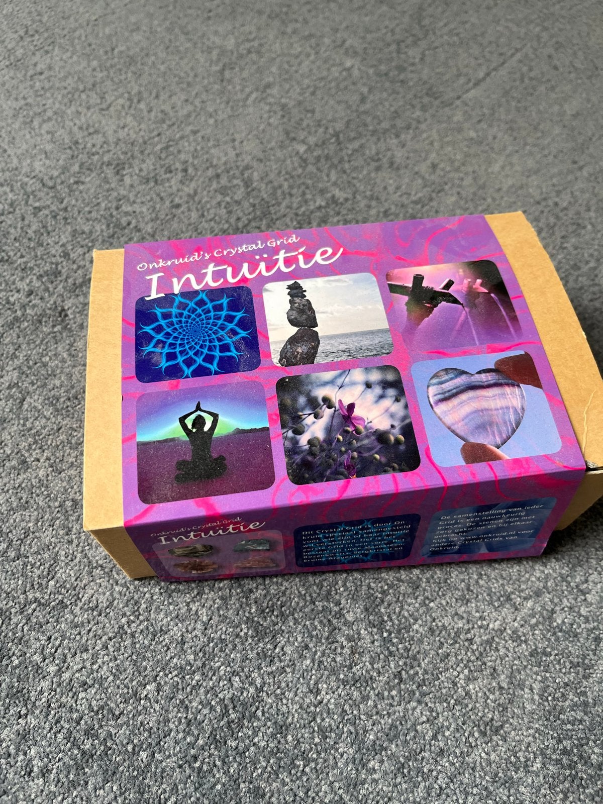 Ontkruid's Crystal Grid Intuitie met Rozenkwarts, Ophalen of Verzenden, Mineraal