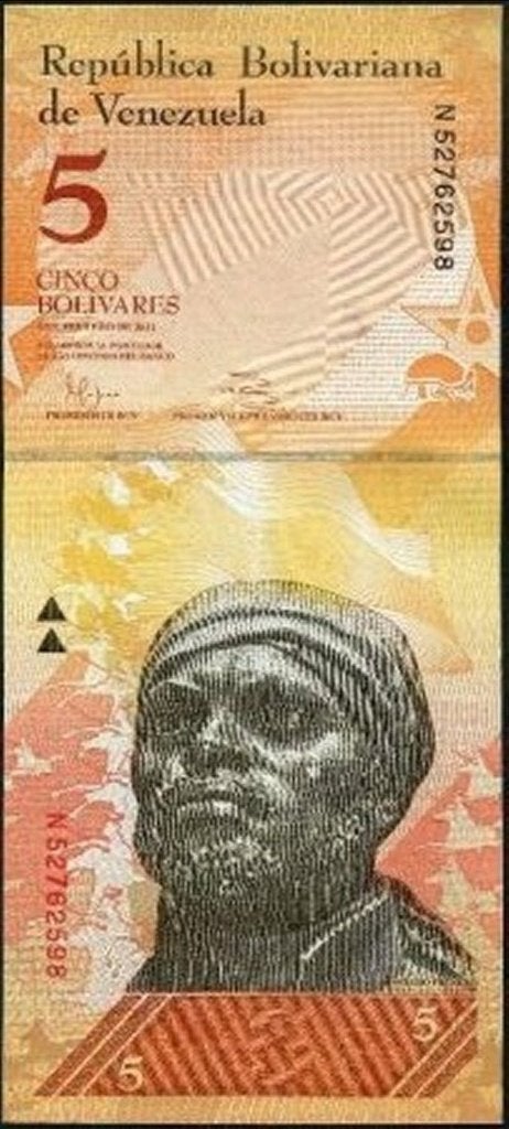 Venezuela bankbiljet 5 Bolivares 2011, Pick 89e UNC, Ophalen of Verzenden, Zuid-Amerika, Los biljet
