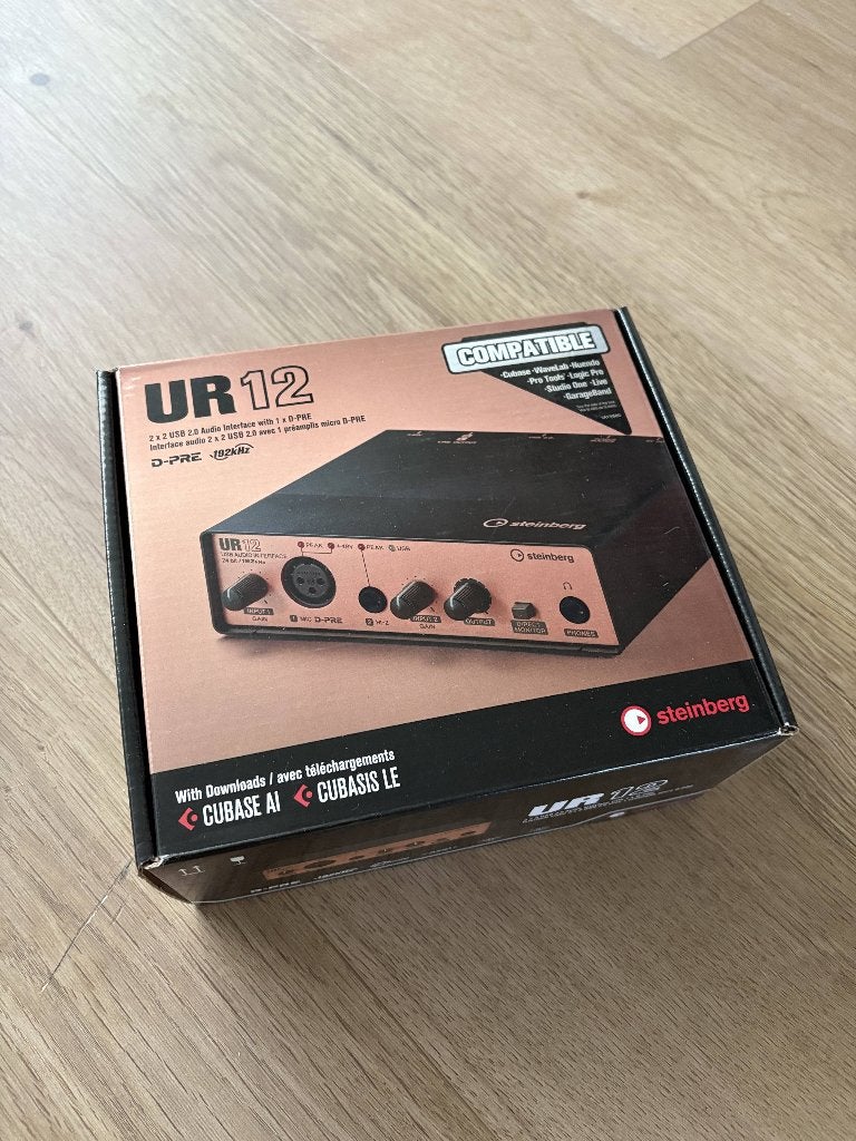 Steinberg UR12 USB audio interface — compleet in doos, Computers en Software, Ophalen of Verzenden, Zo goed als nieuw, Extern