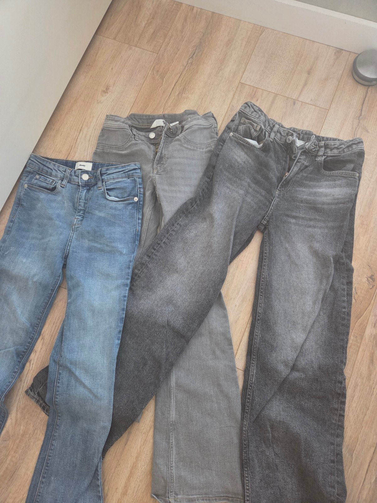 H&M Wide Leg Spijkerbroek Maat 152, Broek, Gebruikt, Jongen of Meisje, H&M