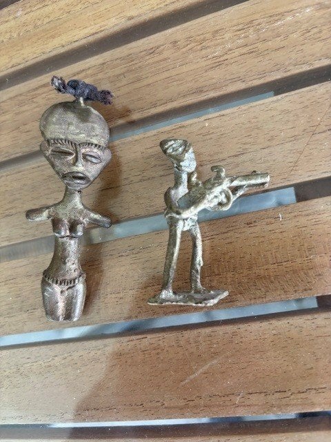 2 metalen Beeldjes, Antiek en Kunst, Ophalen of Verzenden