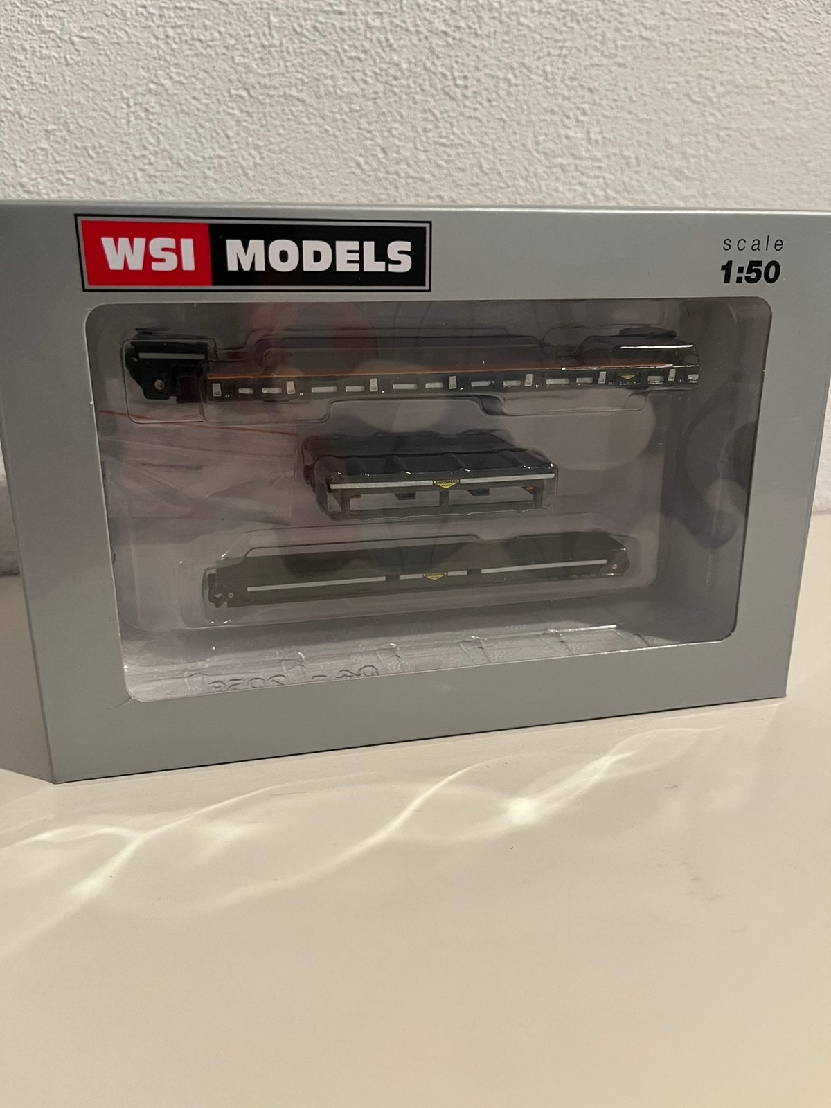 1:50 WSI , Broshuis Low bed set . ( black ), Verzenden, Zo goed als nieuw, Bus of Vrachtwagen, Wsi