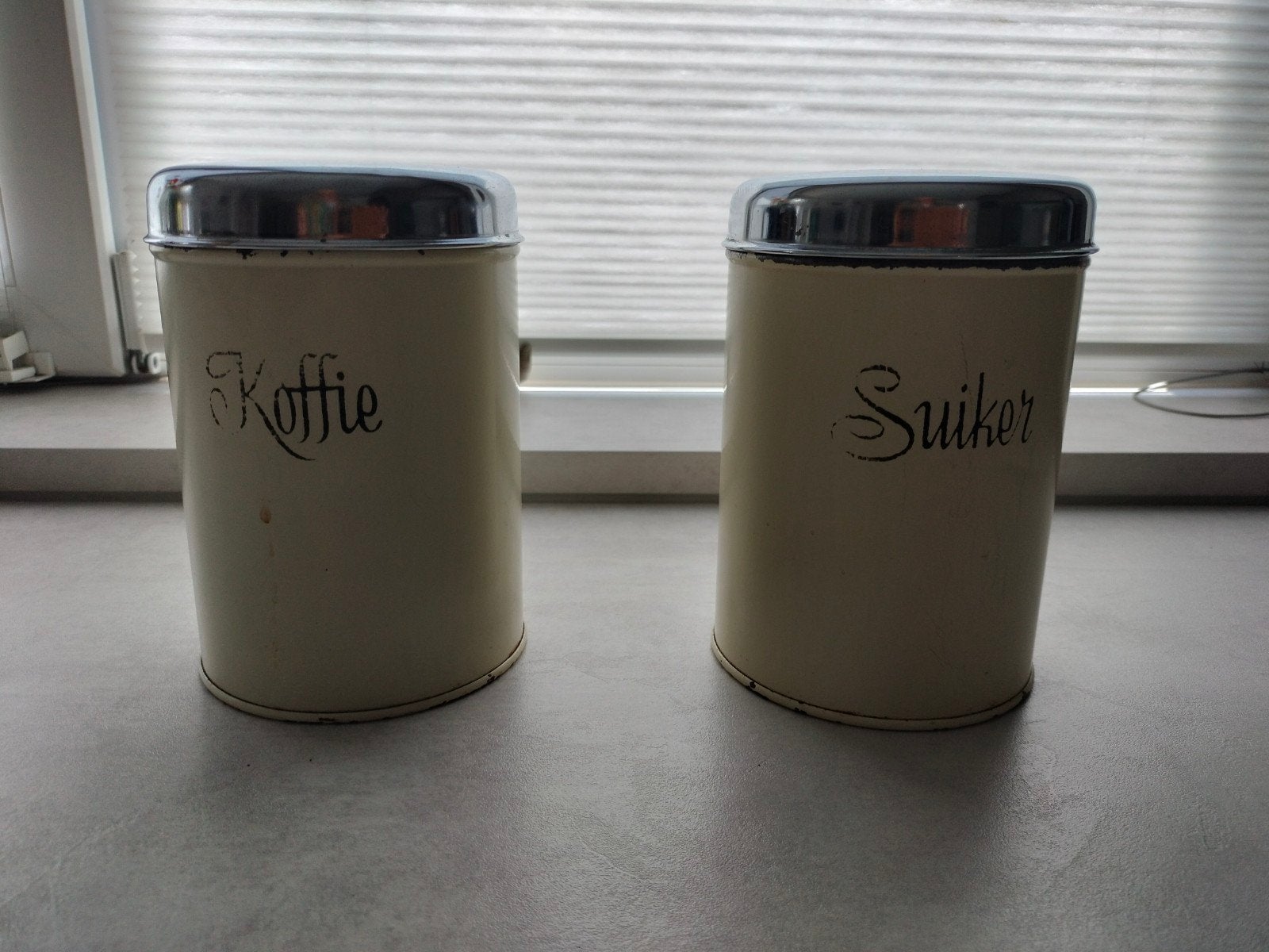 Vintage Koffie- en Suikerbussen Set, Antiek en Kunst, Antiek | Woonaccessoires, Ophalen