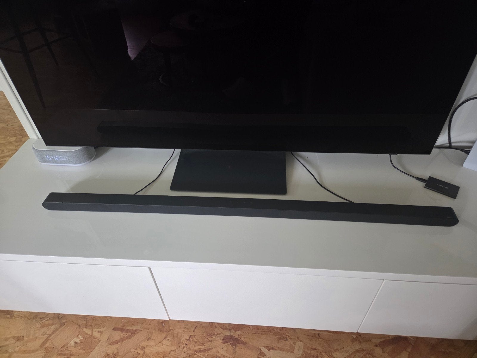 samsung soundbar ultra slim s810b/ draadloze sub dolby atmos, Soundbar, 70 watt of meer, Zo goed als nieuw, Overige spelers