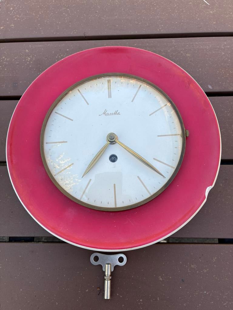 Vintage keukenklok van Mauthe, Antiek en Kunst, Antiek | Klokken, Ophalen of Verzenden