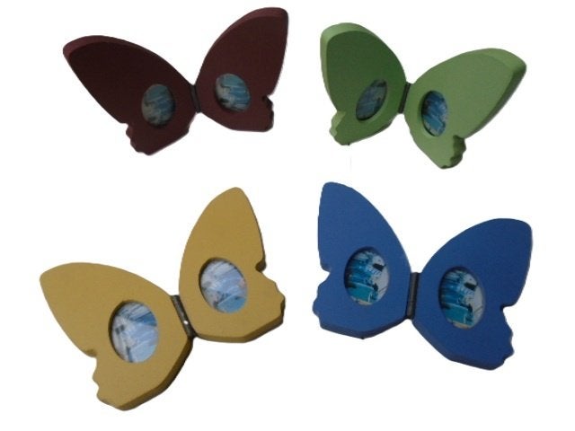 FOTOLIJSTJE MINI VLINDER DIV Kleuren 4 stuks NIEUW, Audio, Tv en Foto, Fotografie | Fotolijsten, Met passe-partout, -, Nieuw, Ophalen of Verzenden