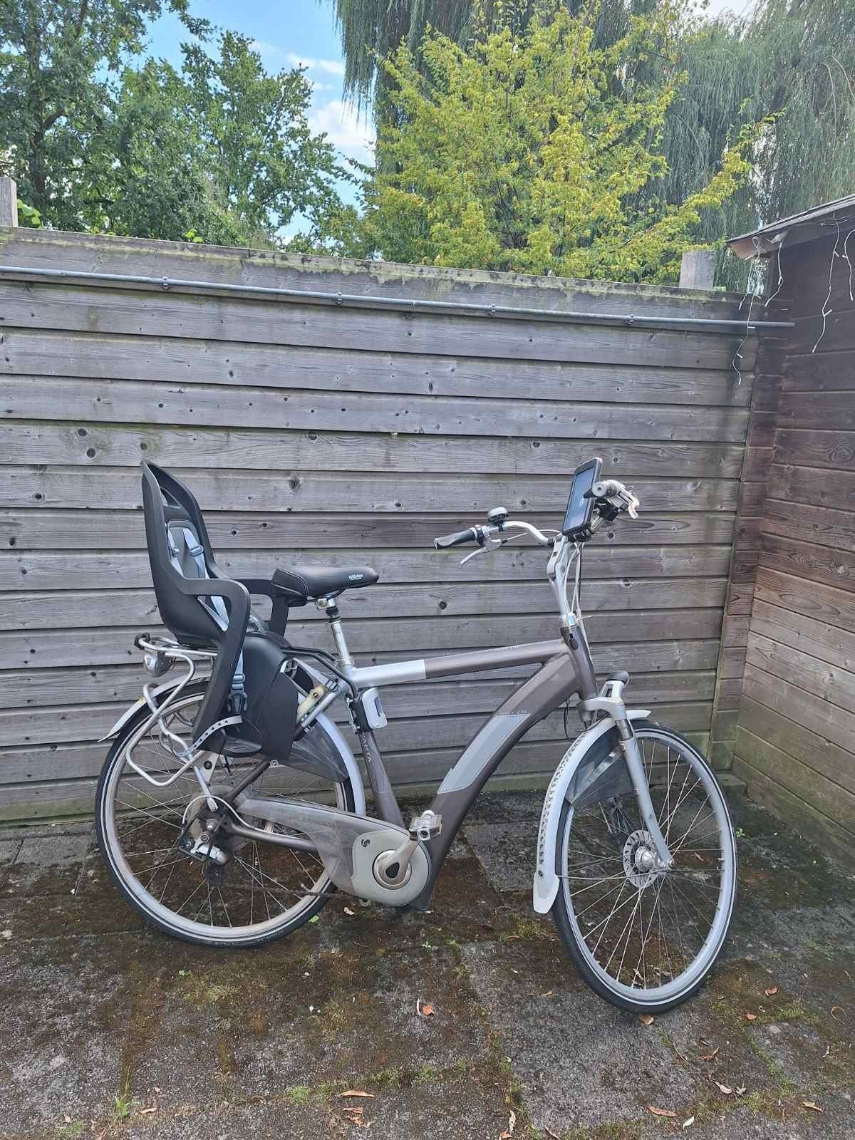 Sparta herenfiets met kinderzitje, Fietsen en Brommers, Fietsen | Heren | Herenfietsen, Ophalen, Sparta, Gebruikt, Velgrem