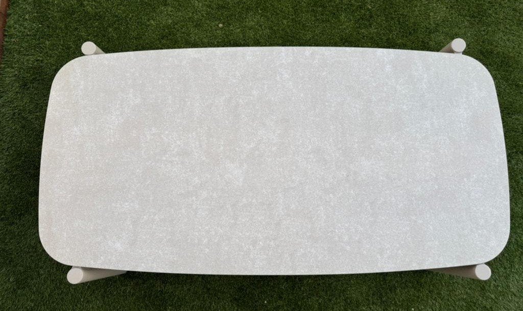 Tuintafel Bali champagne met keramische glasplaat, Ophalen