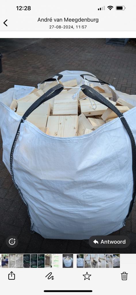 Mooie big bags met nieuw vuren hout, Tuin en Terras, Haardhout, Minder dan 3 m³, Ophalen of Verzenden