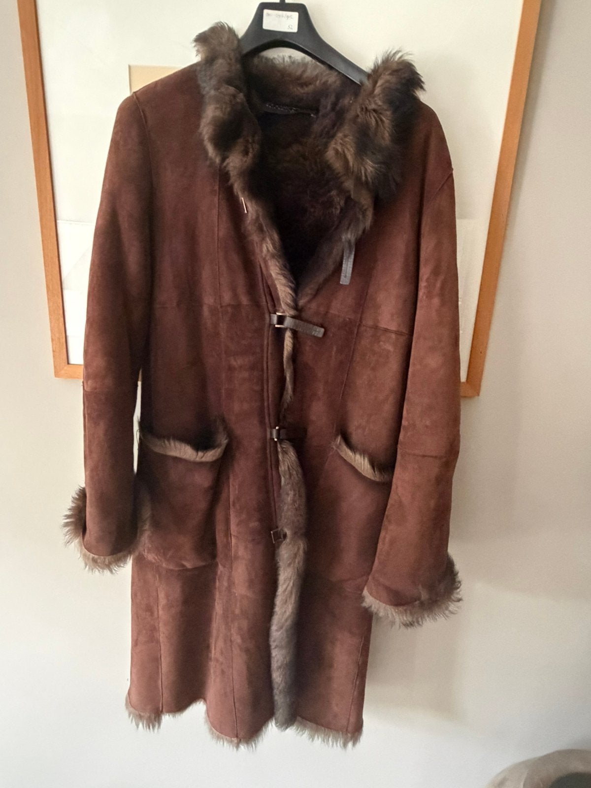 Lammy Coat Marc Cain maat 38, Kleding | Dames, Ophalen of Verzenden, Zo goed als nieuw, Maat 38/40 (M), Bruin