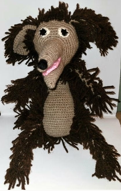 gehaakte stinkhond, Kinderen en Baby's, Speelgoed | Knuffels en Pluche, Handgemaakt, Overige typen, Nieuw, Ophalen of Verzenden