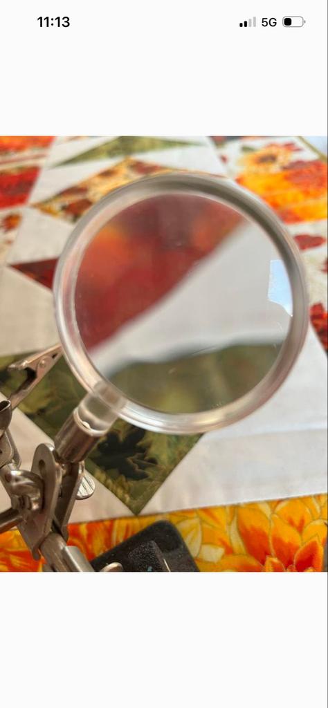 Vergrootglas op statief met klemmen, Ophalen of Verzenden, Gebruikt, Vergrootglas of Loep