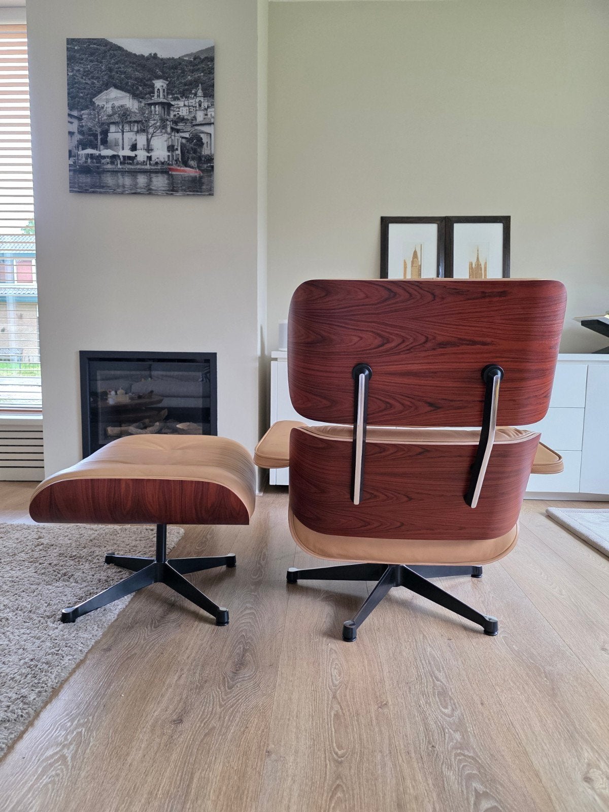 Vitra Eames lounge chair XL palissander showmodel, Ophalen of Verzenden, Leer