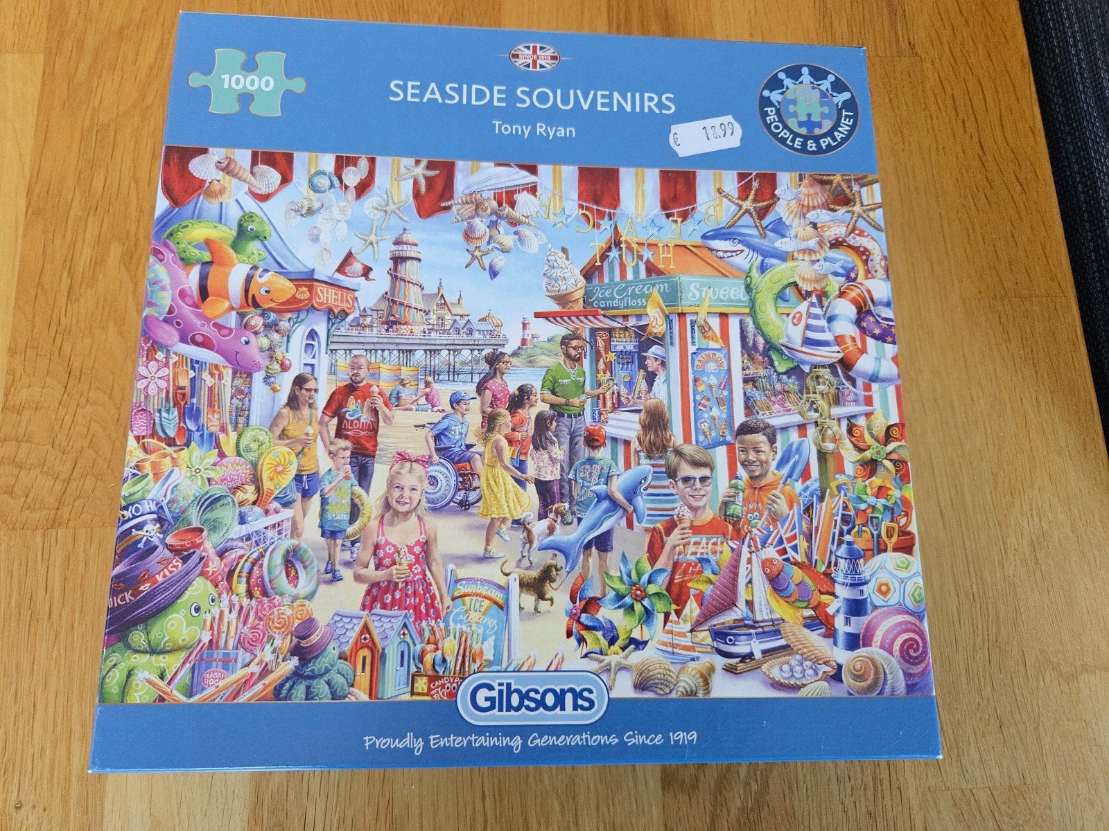 Legpuzzel Gibsons Seaside Souvenirs 1000 stukjes, Ophalen, 500 t/m 1500 stukjes, Zo goed als nieuw, Legpuzzel