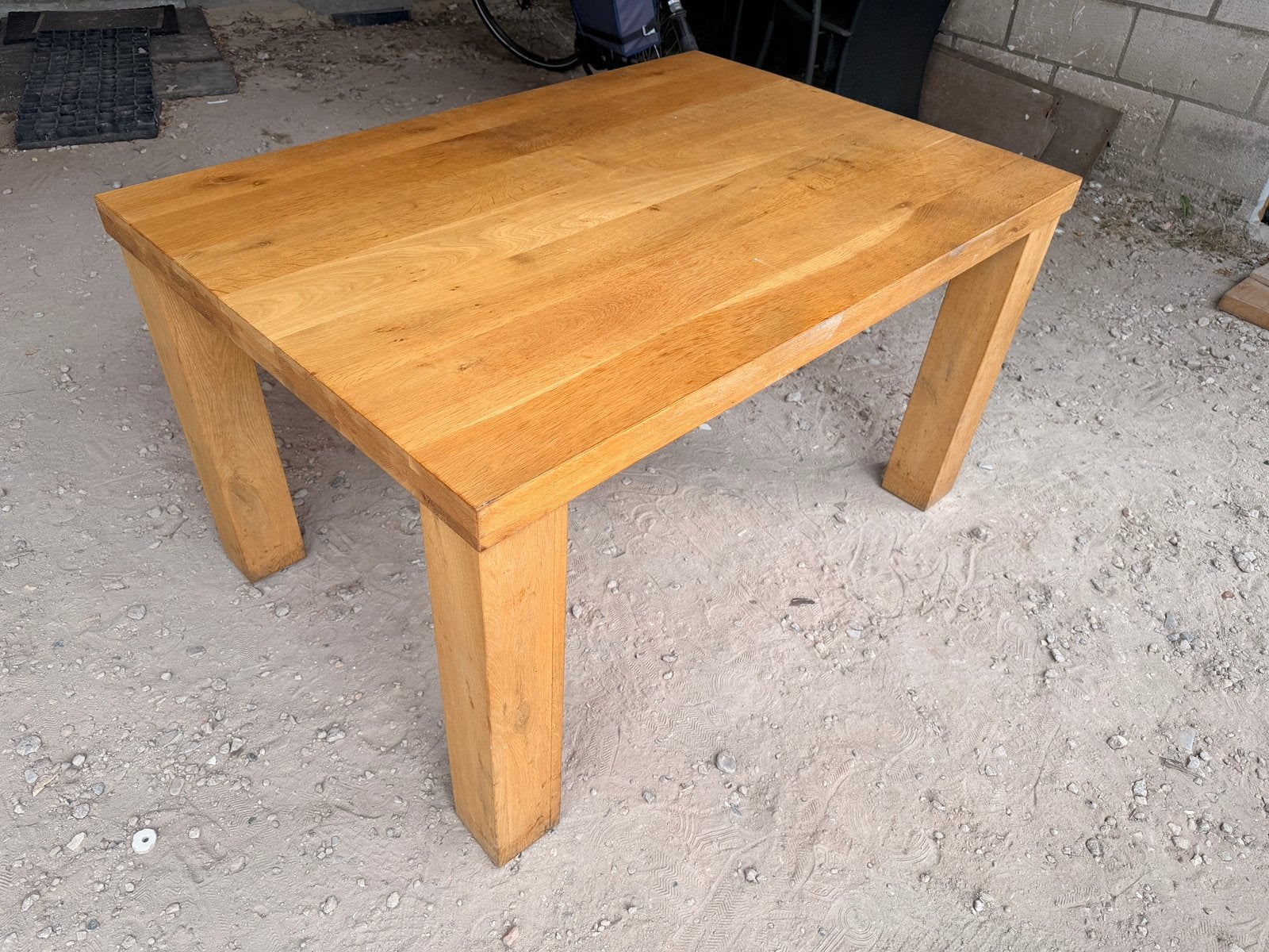 eiken eettafel, Ophalen, Zo goed als nieuw, Rechthoekig, 50 tot 100 cm