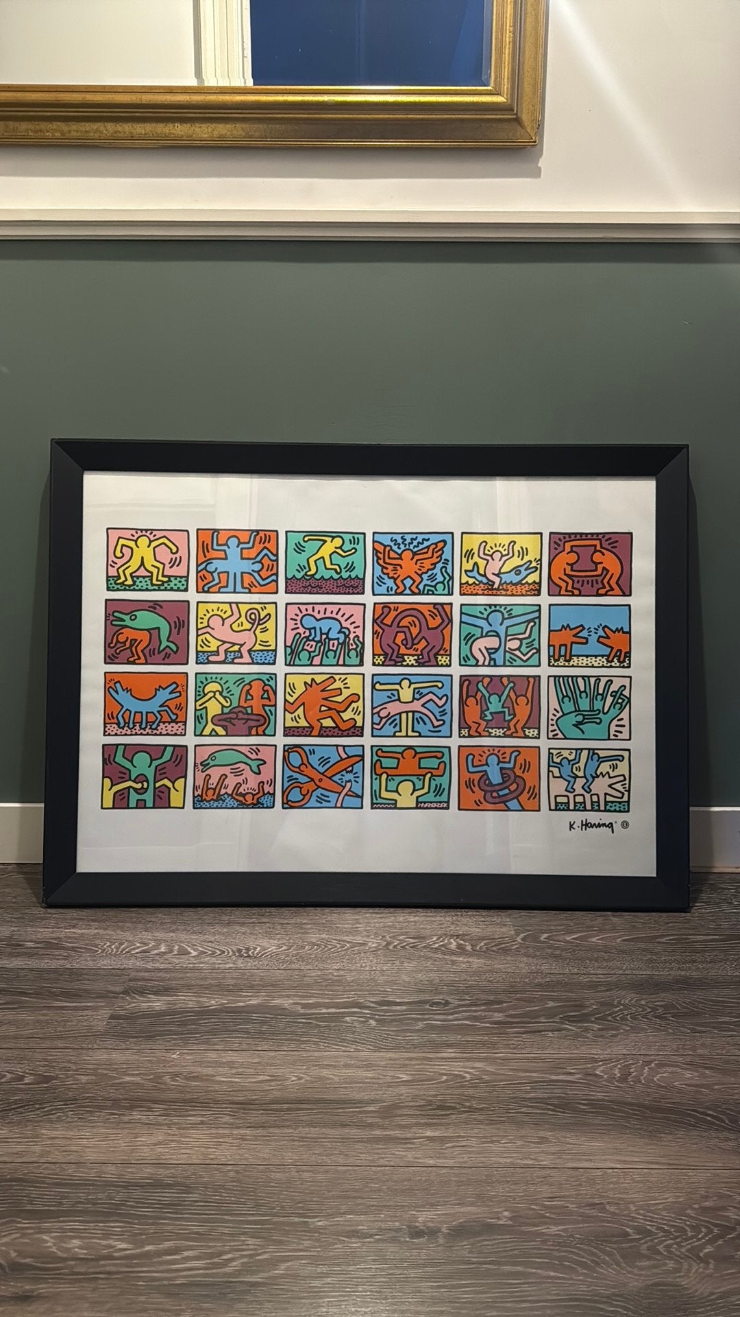 Supergaaf keith haring print met lijst, Ophalen