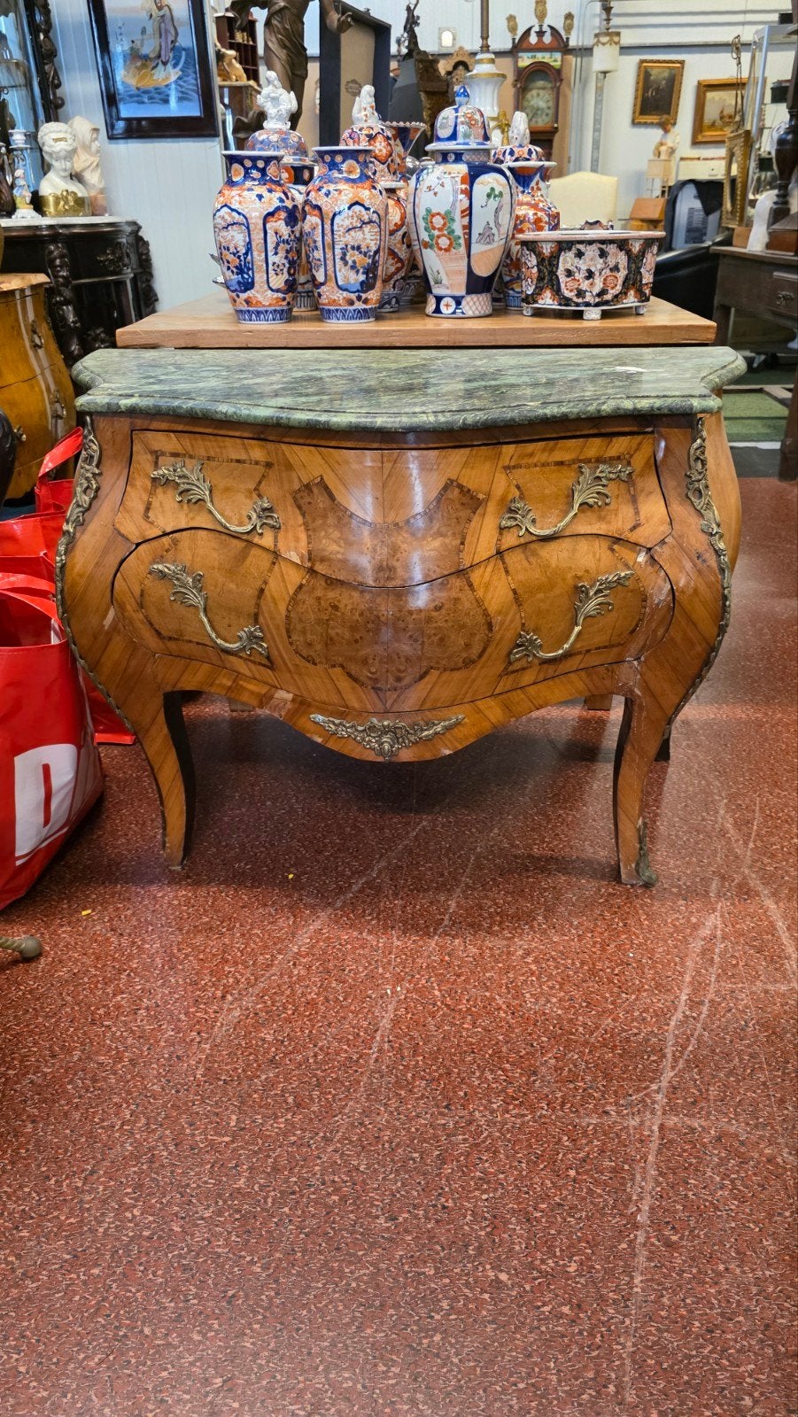 antieke Franse buikkast marmerblad, Antiek en Kunst, Ophalen