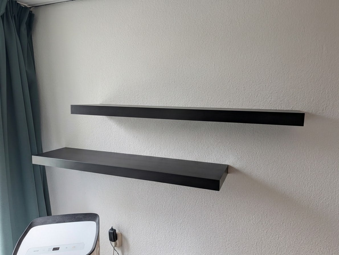 Ikea LACK wandplanken - Zwart (2 stuks), Ophalen, Gebruikt