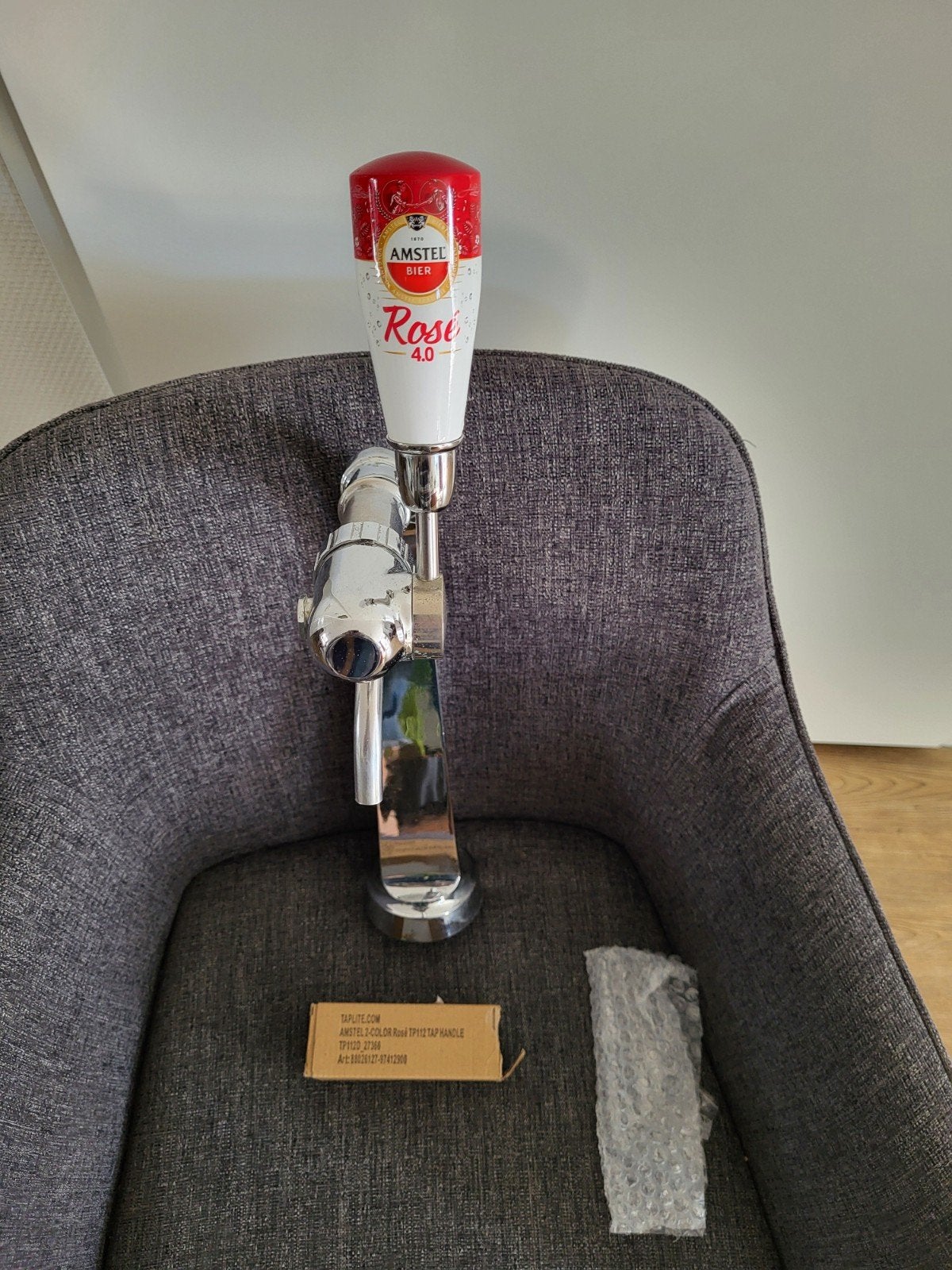 Mooie zware Amstel Biertap met Nieuwe tapkraan, Ophalen of Verzenden, Gebruikt