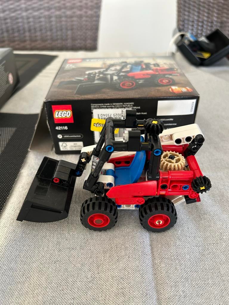 Lego Technic 42116 Skidsteer Loader met doos en beschrijving, Ophalen of Verzenden, Gebruikt, Complete set, Lego