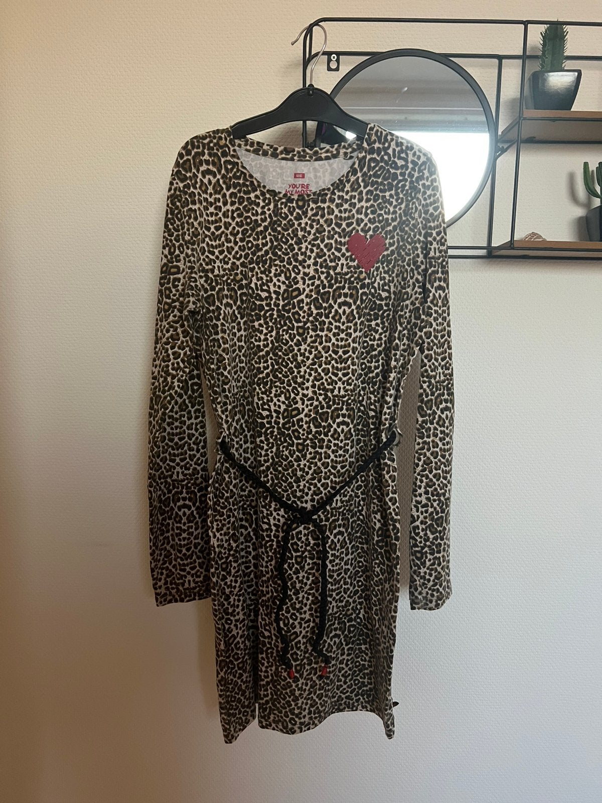 Panter jurk 146/152, Kinderen en Baby's, Kinderkleding | Maat 146, Ophalen of Verzenden, Zo goed als nieuw, Meisje, Jurk of Rok
