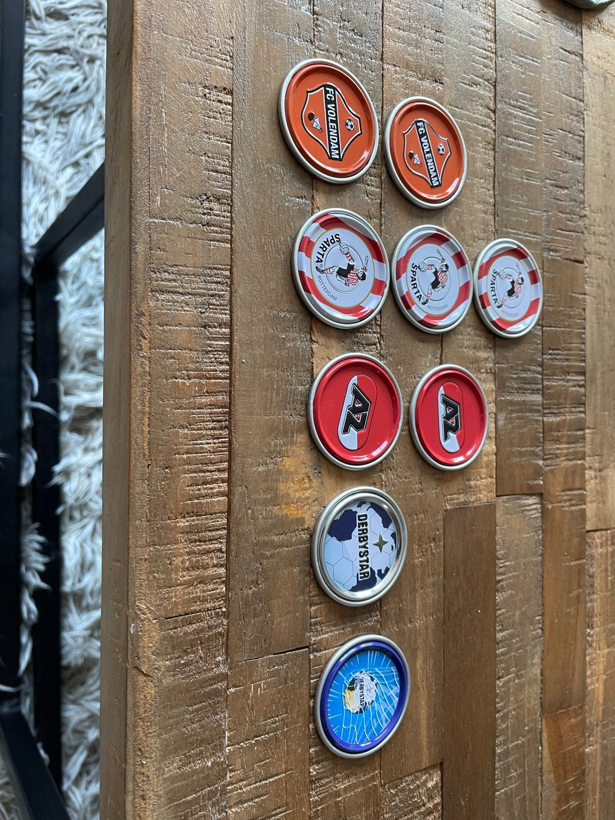 Voetbalclub Magneetjes - FC Volendam, Sparta, AZ, DerbyStar, Ophalen of Verzenden, Gebruikt, AZ, Overige typen