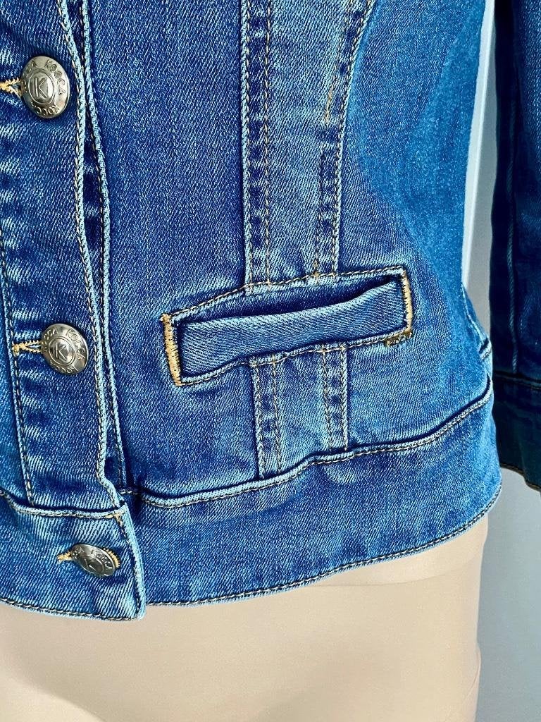 i725 Kocca maat 36=S spijkerjasje jeans jasje spijker blauw, Kleding | Dames, Blauw, Kocca, Ophalen of Verzenden, Zo goed als nieuw
