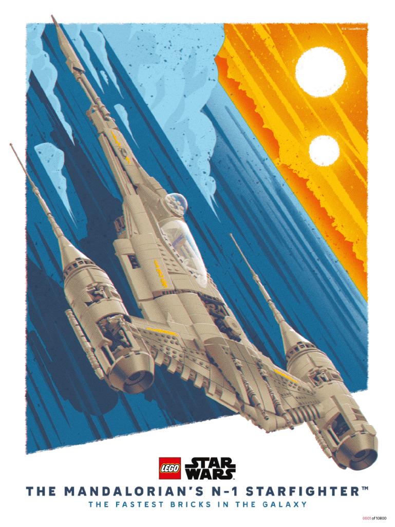 Lego Poster van De Mandalorians N-1 Starfighter (3895/10800), Kinderen en Baby's, Speelgoed | Duplo en Lego, Star Wars, Lego, Accessoire