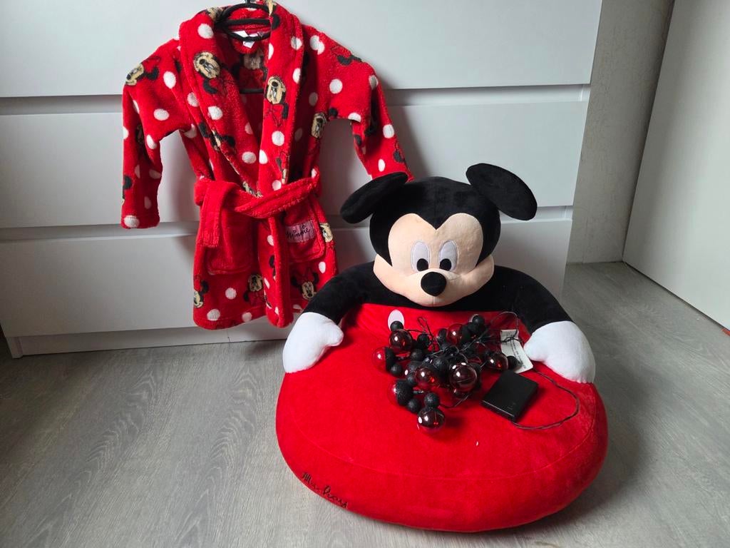 Mickey Mouse badjas en zitzak, Disney, Disney, Overige typen, Ophalen of Verzenden