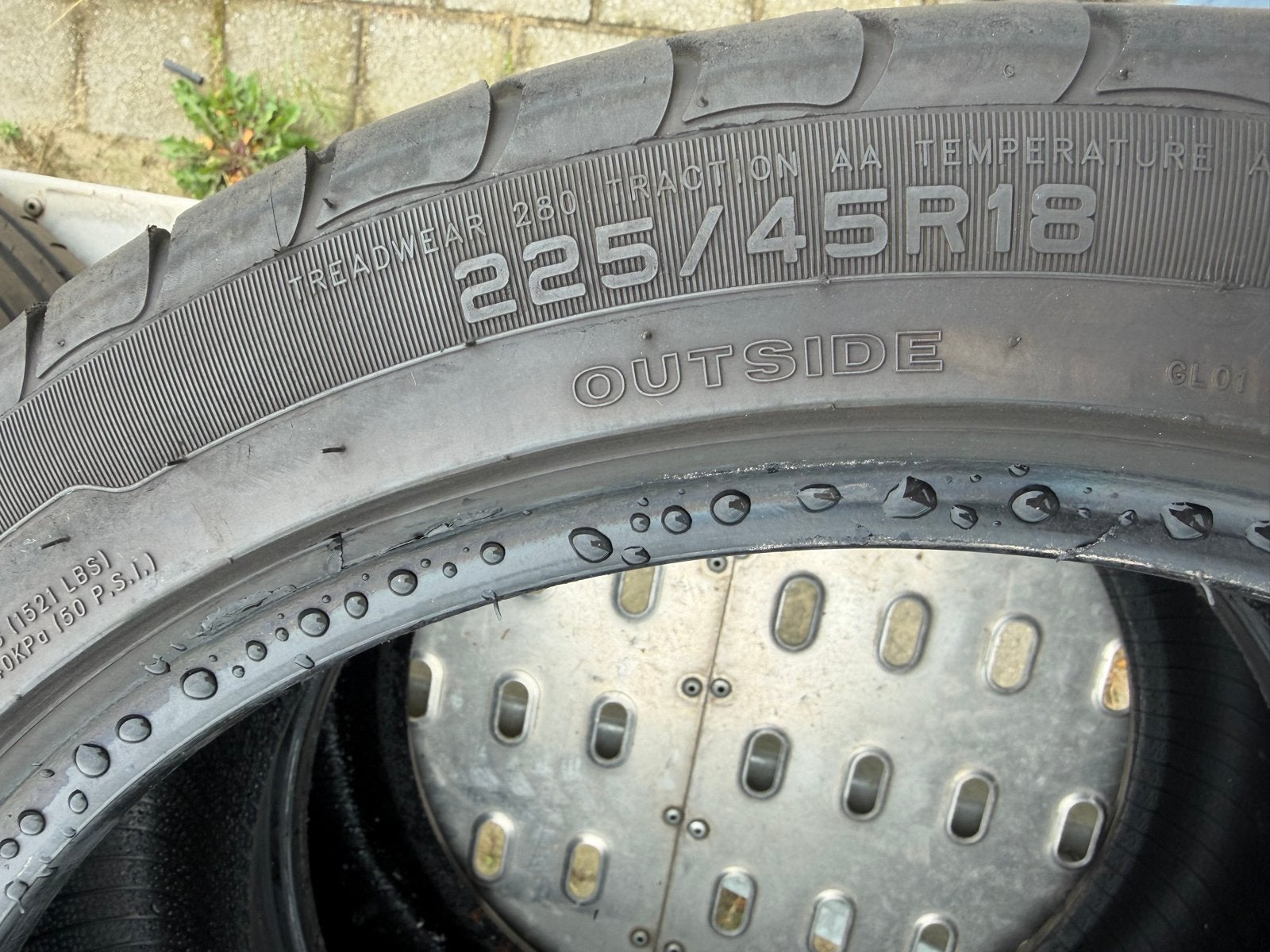 4x Zomerbanden 225/45R18 - Goede Staat, Ophalen, 18 inch, Gebruikt, Band(en)