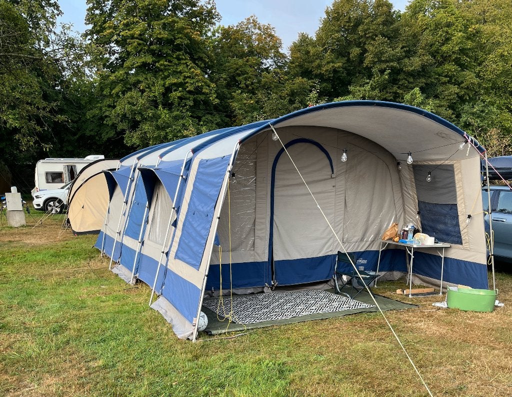 Vrijbuiter Outdoor Linden 420 grote tunneltent, Ophalen, Gebruikt, Tot en met 5