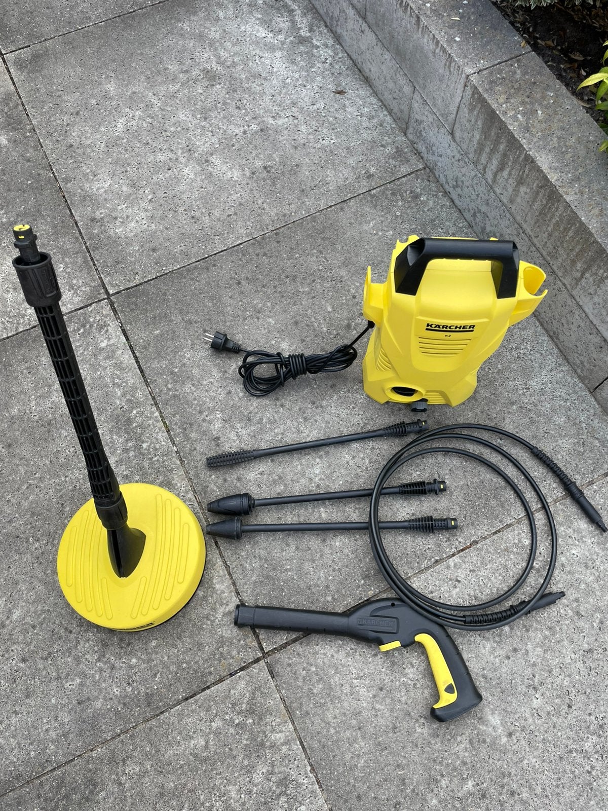 Kärcher K2 hogedrukreiniger met terras reiniger, Ophalen, Zo goed als nieuw, Elektrisch