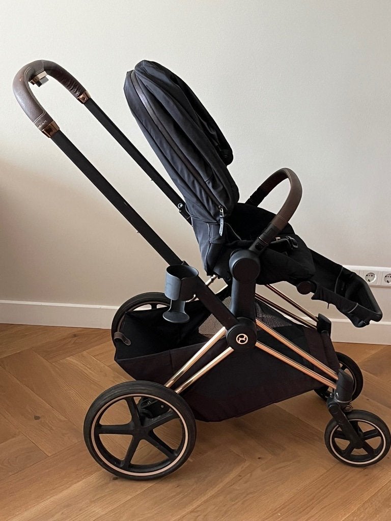Cybex Priam kinderwagen + reiswieg + zitje, rosegold, Ophalen of Verzenden, Zo goed als nieuw, Kinderwagen, Overige merken