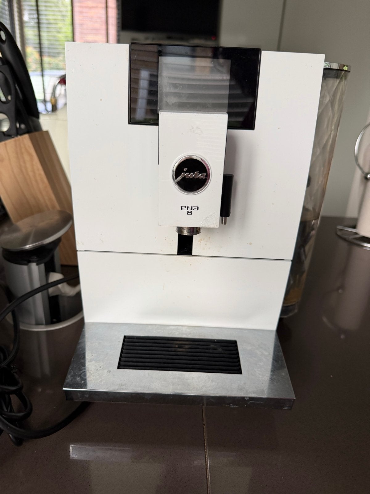 Jura ENA 8 Full Nordic White (EC) Koffiemachine, Witgoed en Apparatuur, Ophalen, Afneembaar waterreservoir, Gebruikt, Koffiemachine