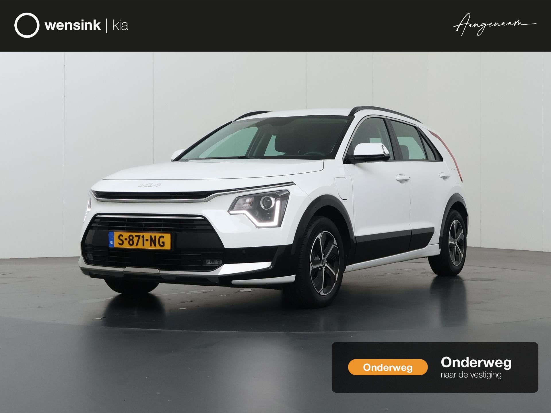 Kia Niro 1.6 GDi PHEV DynamicLine | Navigatiesysteem | Parke, Auto's, Gebruikt, Leder en Stof, Wit, Bedrijf