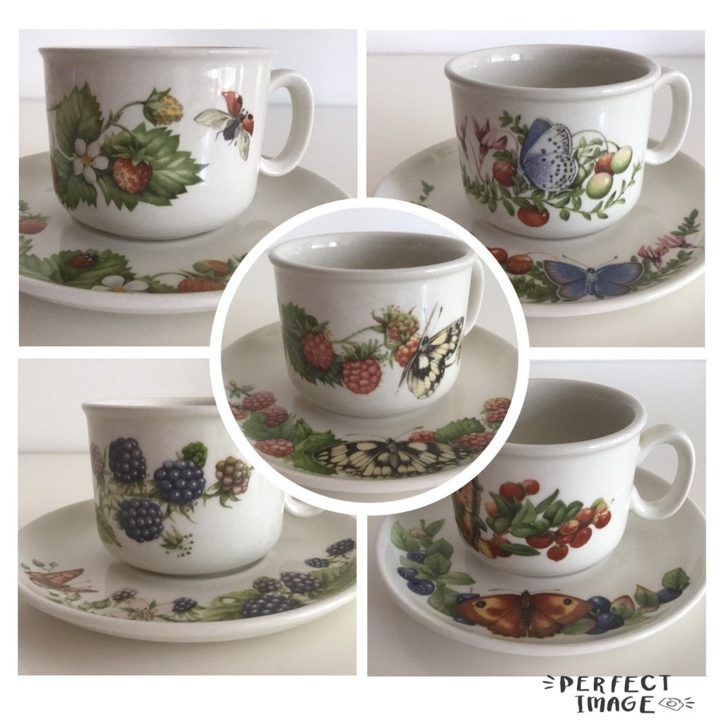 5 kop en schotels- Marjolein Bastin - Meaking Wedgwood Group, Ophalen of Verzenden, Zo goed als nieuw, Kop(pen) en/of Schotel(s)