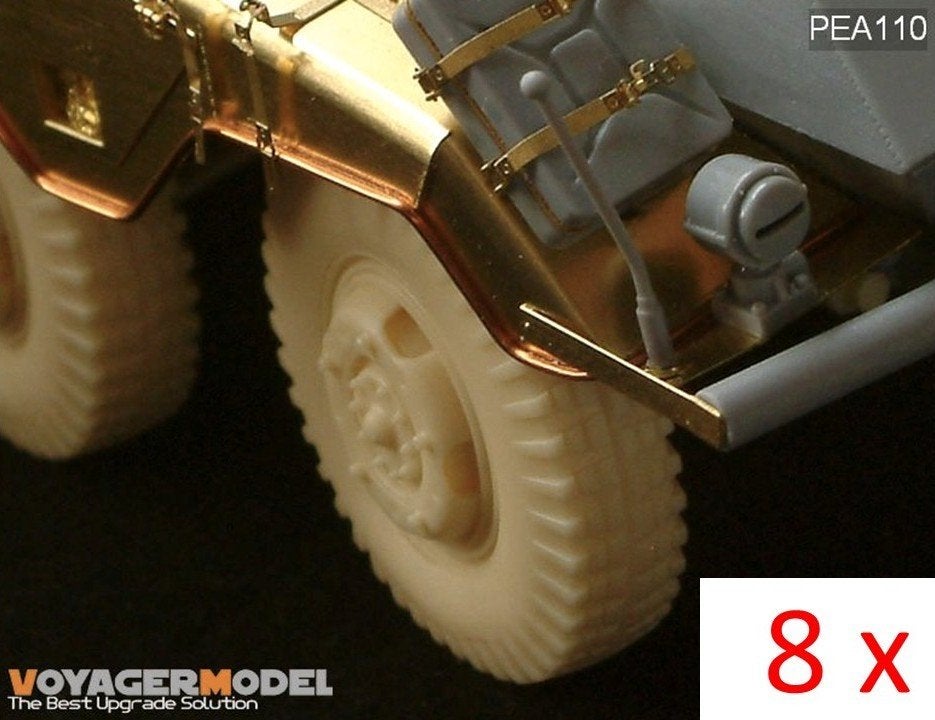 Voyager 1:35 Sd.kfz 234 bulged road wheels (8x, resin), Hobby en Vrije tijd, Overige merken, 1:32 tot 1:50, Nieuw, Ophalen of Verzenden