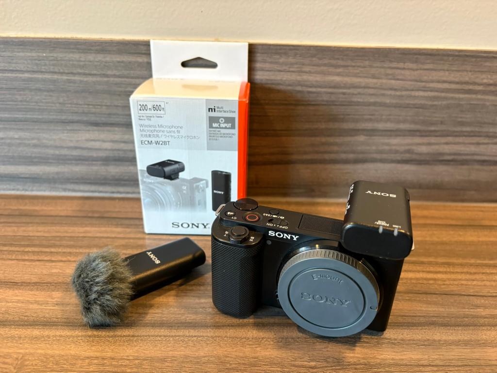 Sony ECM-W2BT - MICROFOON - DRAADLOOS - 200M bereik - SUPER, Spiegelreflex, Ophalen of Verzenden, Zo goed als nieuw, Sony