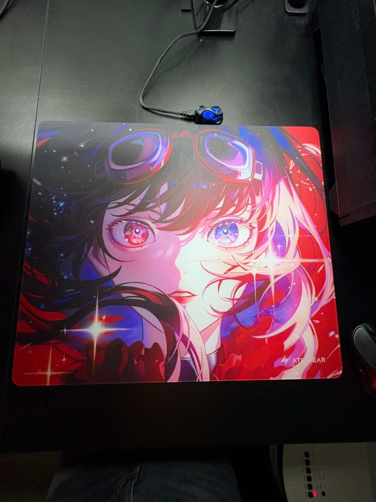 ATK gear crimson glass mousepad, Computers en Software, Muismatten, Ophalen of Verzenden, Gaming muismat, Zo goed als nieuw