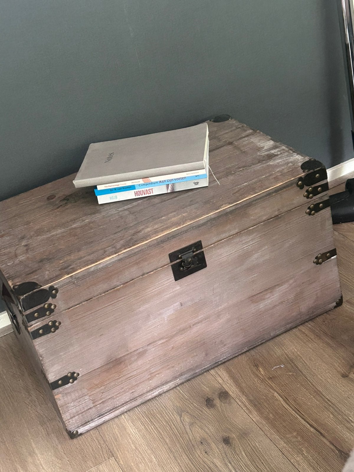 Landelijke houten kist, Ophalen, Zo goed als nieuw, 50 tot 100 cm, Minder dan 50 cm