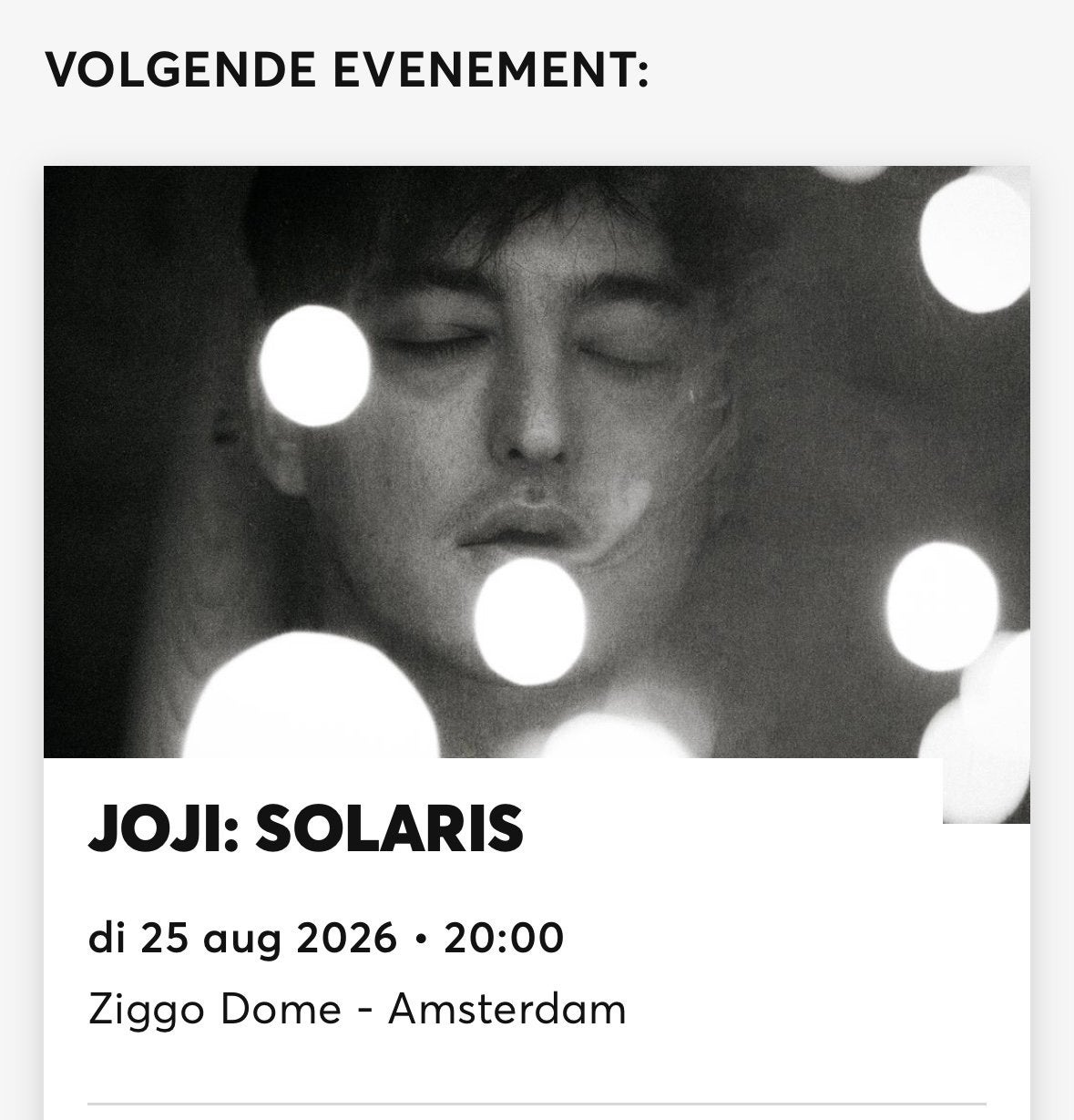 Joji concert, Tickets en Kaartjes, Twee personen