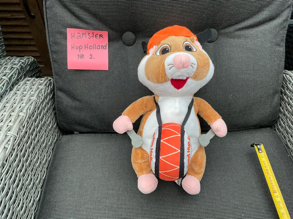 Nieuwe zgan Nederlandse voetbal hamster met trommel, Albert Heijn, Ophalen