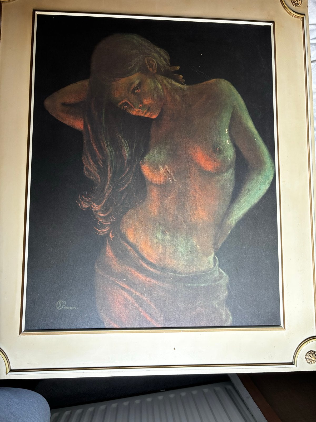 Schilderij naaktmodel gesigneerd Pearson, Antiek en Kunst, Doek, Portret of Personen, Realistisch, Ophalen of Verzenden