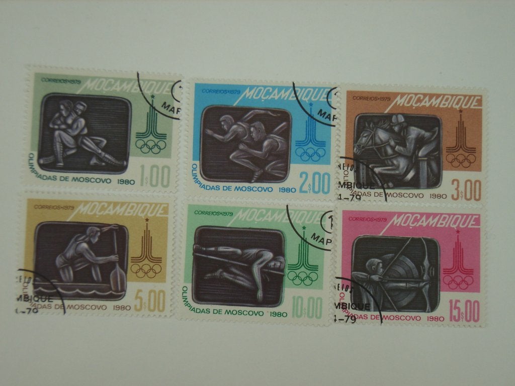 BK   Mozambique Atletiek 759-764, Ophalen of Verzenden, Gestempeld, Sport