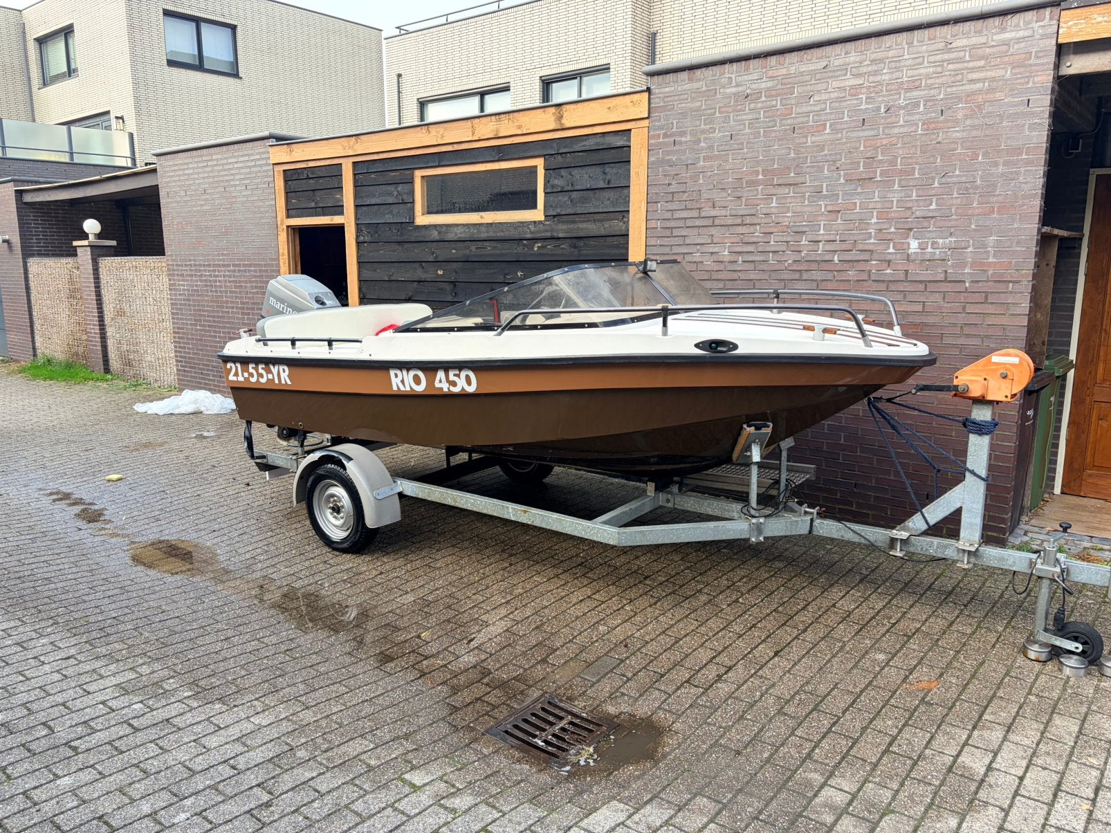 Rio 450 Top speedboot met Mariner 50 pk 2-takt en trailer, Ophalen, Overige merken, Gebruikt, Minder dan 70 pk