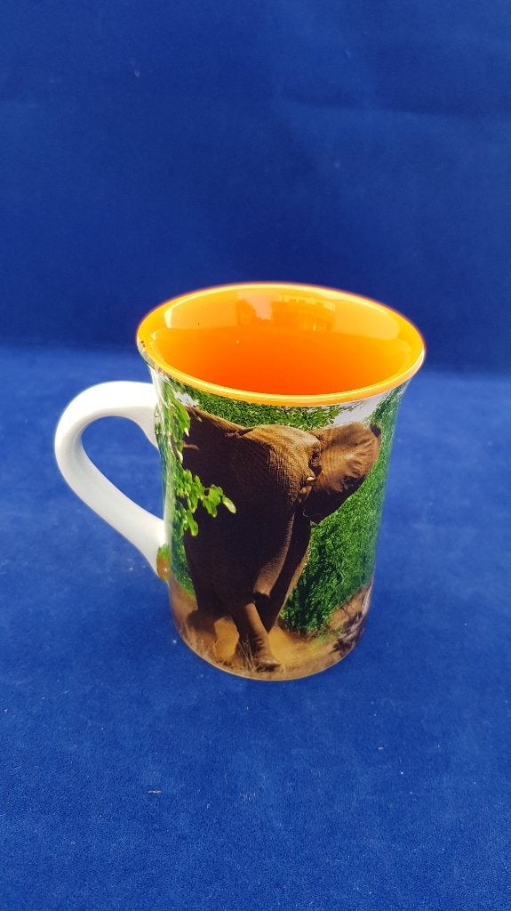 WWF, Wereld Natuurfonds, mok met olifant. 6B4, Tweedehands verkoop, Tweedehands verkoop, Gebruikt, Ophalen of Verzenden